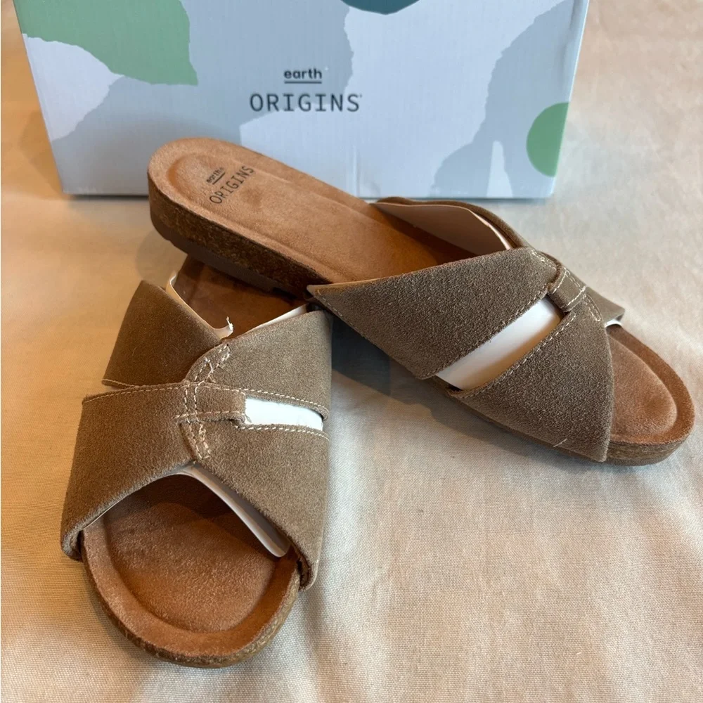 Earth Origins Suede Slide Sandals - Lexi - Picture 2 of 5